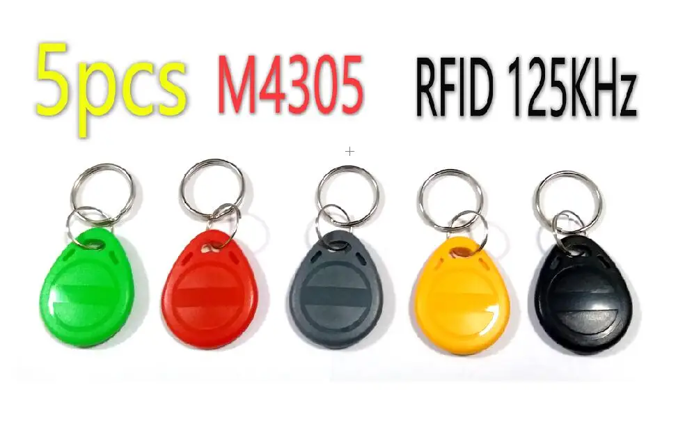 5 шт. EM4305 RFID поисковая метка кольцо для ключей 125 кГц перезаписываемый копия брелоки RFID карты