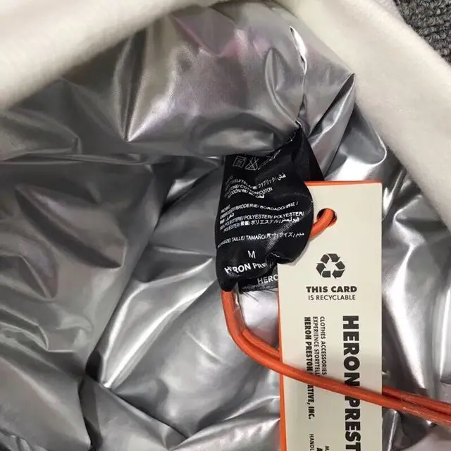 19SS NEW Heron Preston letters printing embroidery USA flag Men women Oversized jacket Coat hiphop japan Casual Cotton Outerwear