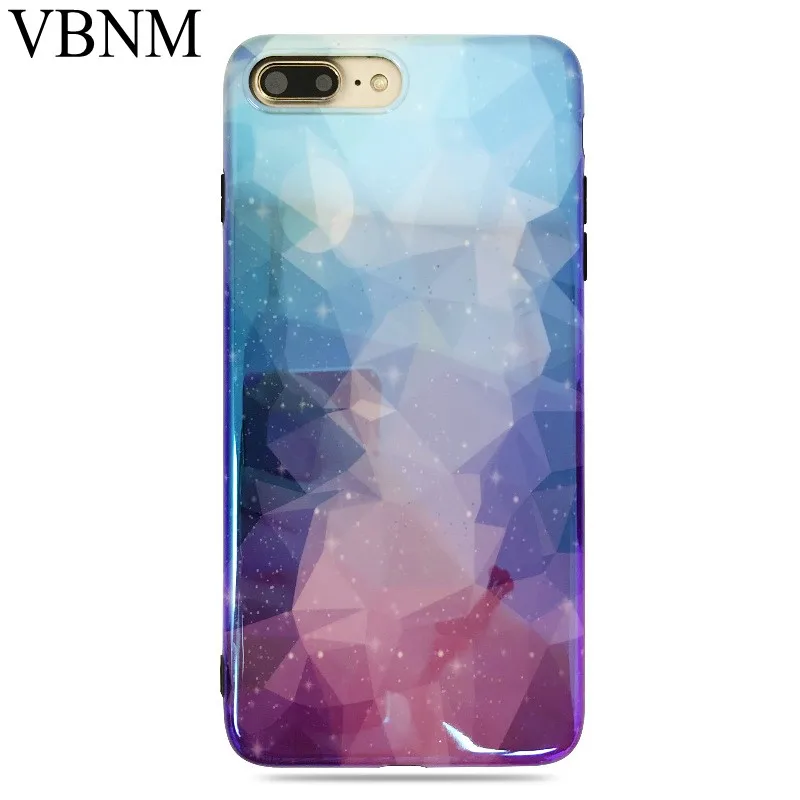 Diamond Gradient Dream Star Case For iPhone X XS Max XR Hole Soft TPU Cover 7 8 6 6s Plus Blue Purple Back |