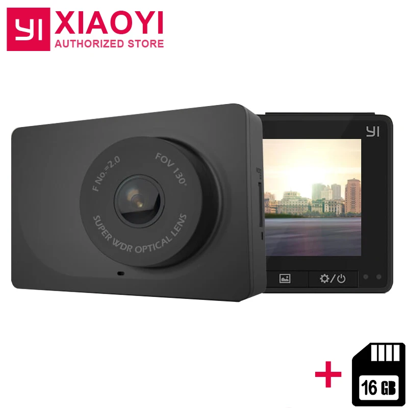 YI компактная тире камера 1080 p Full HD Автомобильный видеорегистратор с 2 7 дюймов ЖК