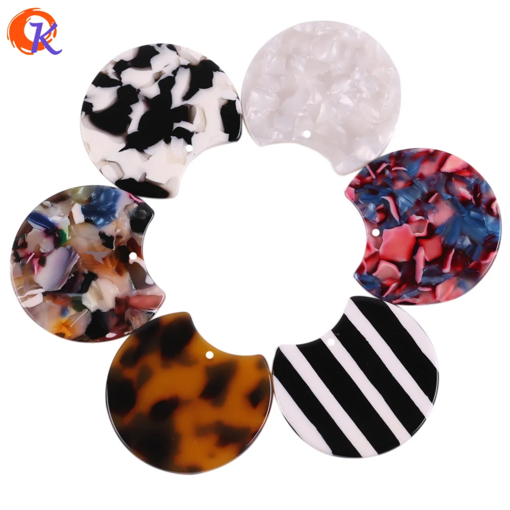 

Cordial Design 36*36MM 50Pcs Jewelry Accessories/Hand Made/Acetic Acid Bead/Round Coin Shape/DIY Jewelry Making/Earring Findings