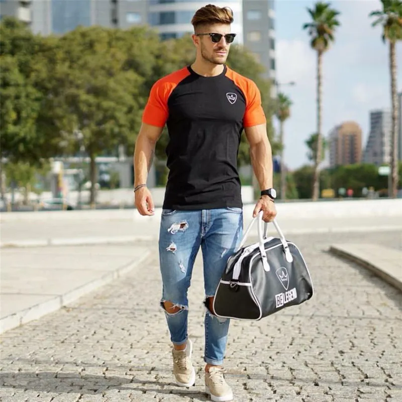 Mens Summer gyms Fitness T-shirt-11 (2)