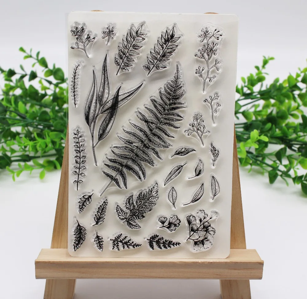 

Leaves series clear Transparent Stamps 2019 new stamp Seal For Scrapbooking photo album card making craft stamps for Decoration