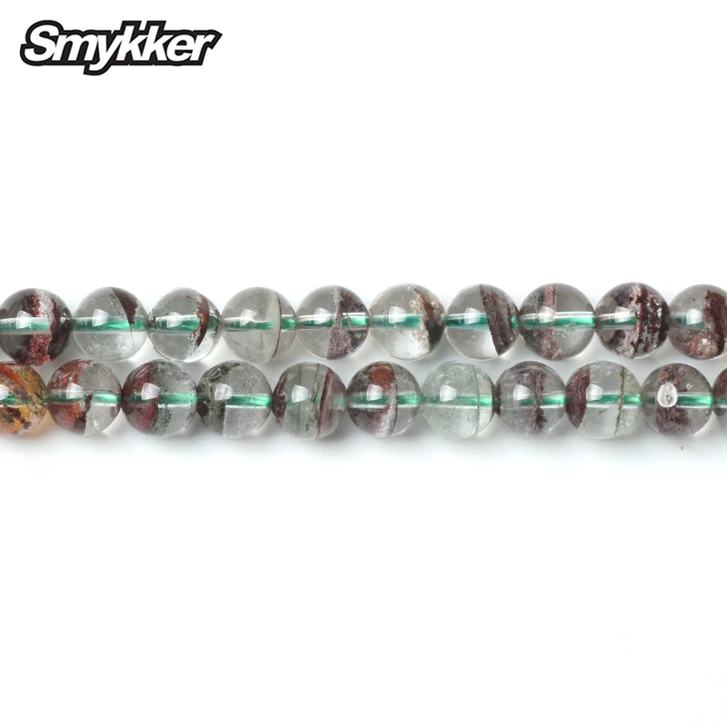 

Natural Green Phantom Stone Gemstone Beads Crystal Transparent Quartz Fortune Bead 6/8/10mm for Rosary Bracelet Jewelry Making
