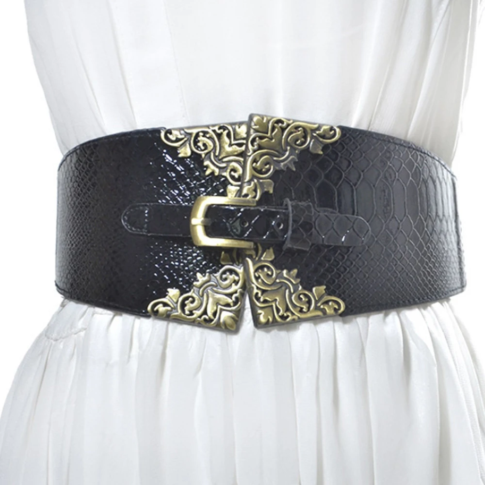 black dress belt with gold buckle