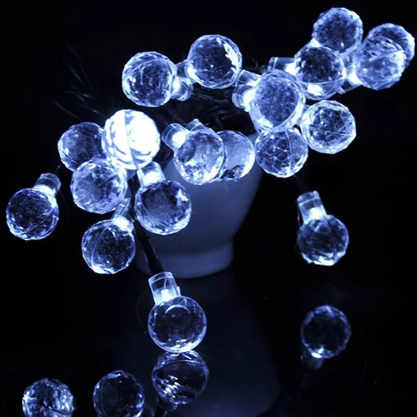 100% Бренд новый Высокое качество 6 5 м 30LED Солнечный светящийся хрустальный шар