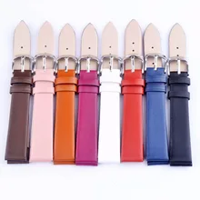 1PCS 12MM 14MM 16MM 18MM 20MM 22MM smooth grain genuine leather (cow split) watch band watch strap men and women straps WS0119