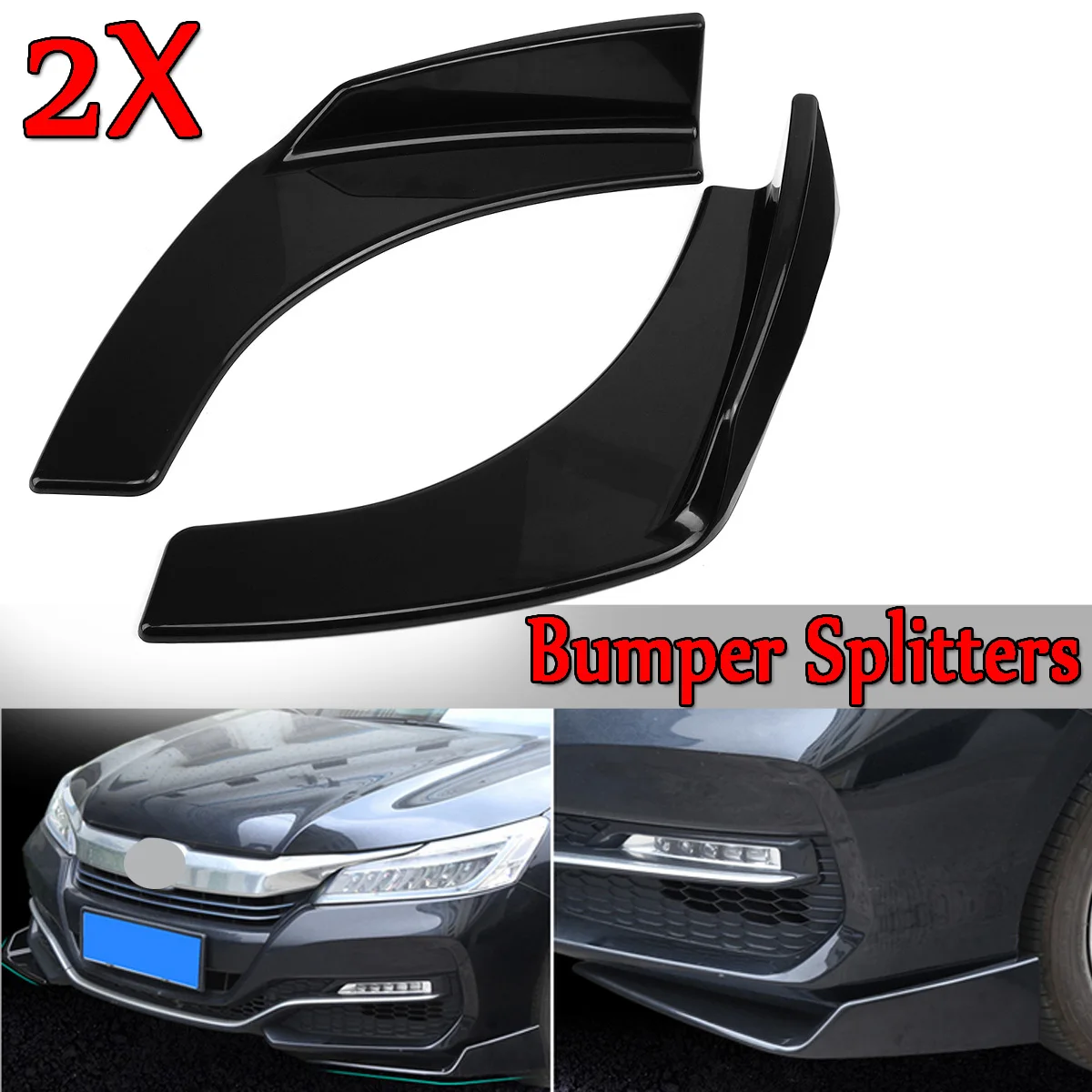 Buy 2Pcs New Universal Black Car Front Deflector