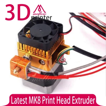 

Latest Upgrade 0.4mm Nozzle 1.75mm MK8 Print Head Extruder hotend kit for 3D Printer Accessory