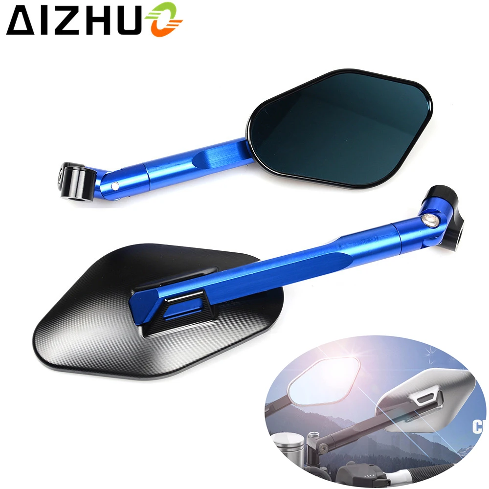 8MM 10MM For Honda Kawasaki ER6N VERSYS 650 1000 Z750 Z800 Suzuki Yamaha Ducati Motorcycle Rearview Mirror CNC Aluminum Mirrors