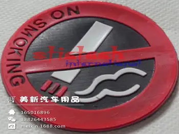 

by dhl or ems 500set 3pc/set Rubber NO SMOKING Sign Tips Warning Logo Stickers Car Taxi Door Decal Badge Glue Sticker Promotion