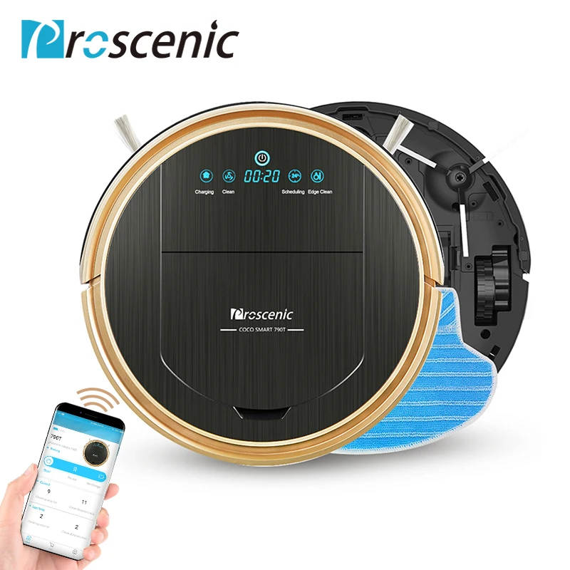 

Robot Vacuum Cleaner Proscenic 790T 1200Pa Power Suction Vacuum Cleaner Robot with Wifi Connected Remote Control