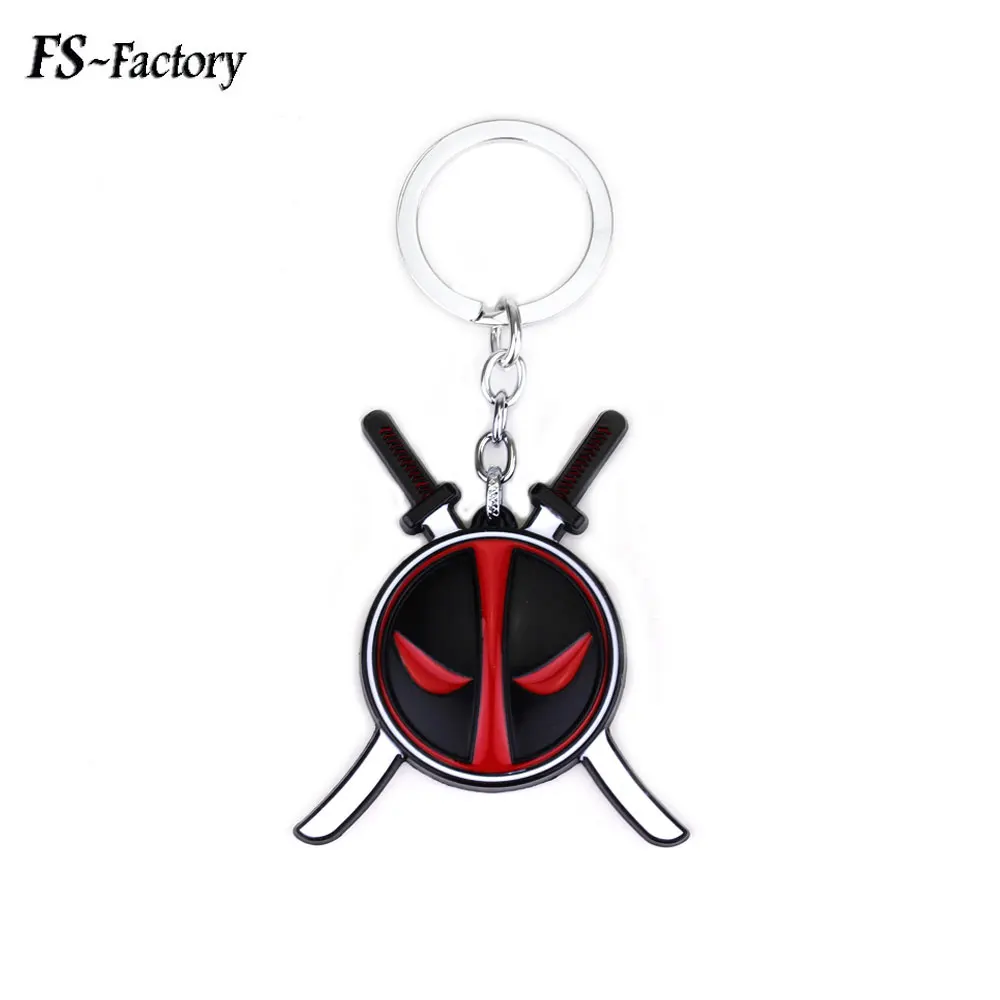 

Super Hero Marvel Deadpool Mask keychain Movie The Avengers 3 Key Chain Jewelry