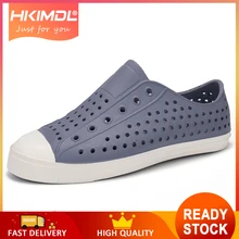 HKIMDL/Новинка года; мужские сандалии; дышащие пляжные сандалии; уличные шлепанцы; Вьетнамки; сандалии на плоской подошве