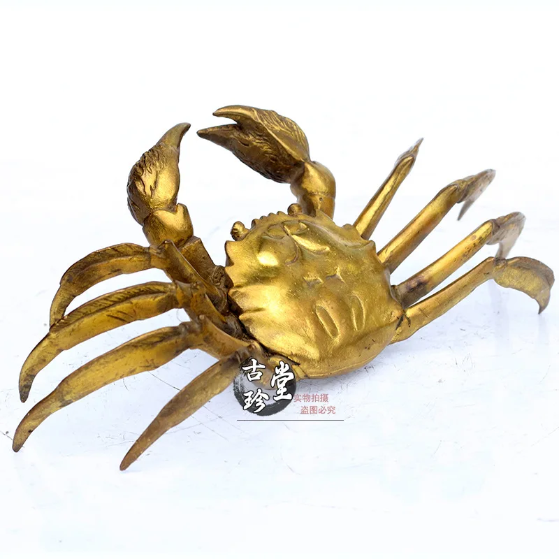 Copper Crab Copper Animal Seafood Copper Metal Crafts Home Desktop