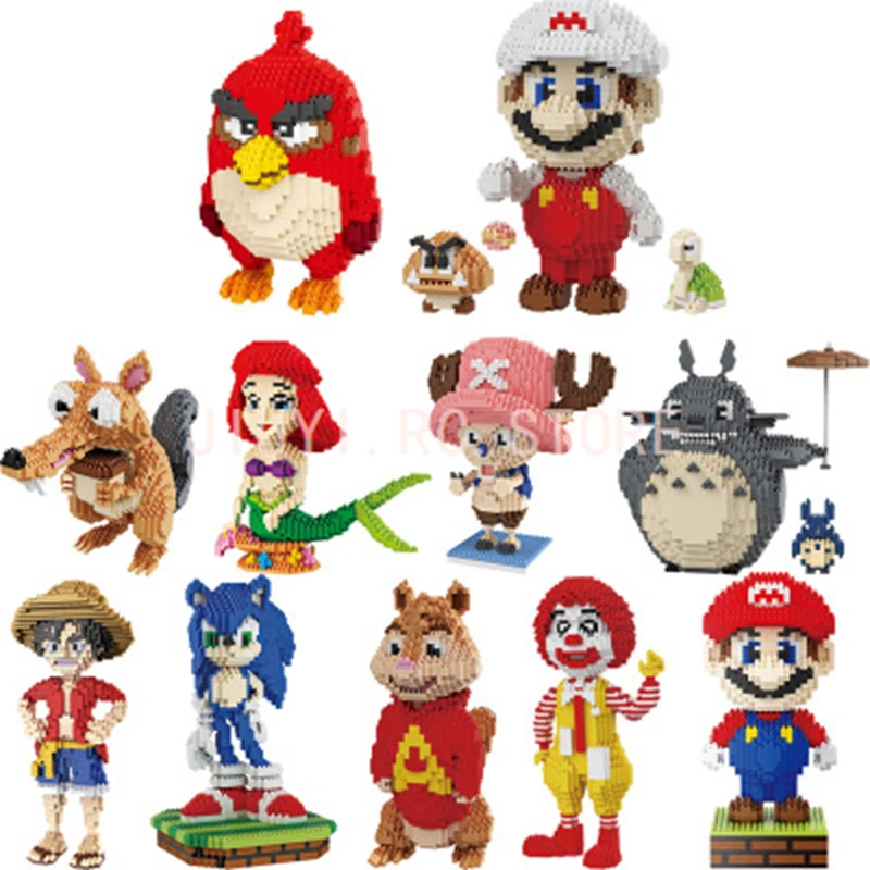 

Mini Building Blocks Big Size Mario Lufy DIY Cartoon Figure Model Toys For Kids Balody16001 Compatible Legos As Friend Gifts