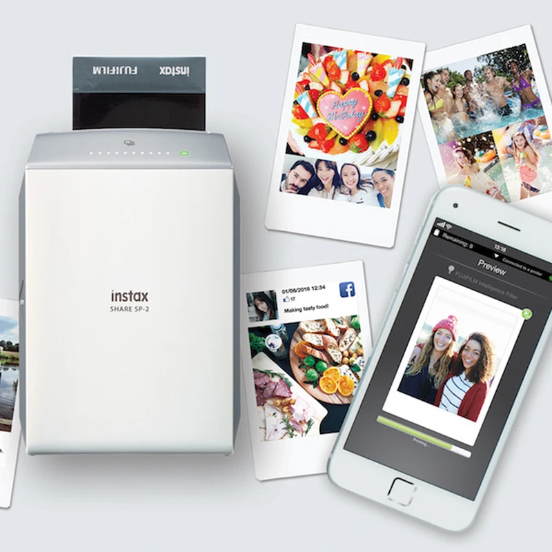 Fuji Fujifilm Instax SHARE Printer SP-2 серебристый для iPhone IOS, Android и смартфонов