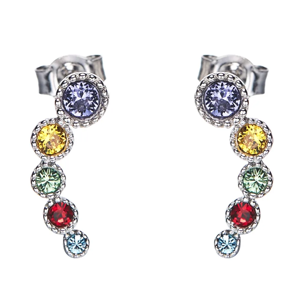 

Panda100 Earrings S925 Sterling Silver Crystals from Swarovski Stud Earrings For Women Gifts Earrings Girls Mom