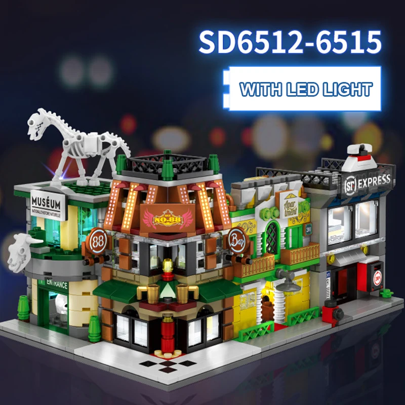 

Sembo Creator City Building Blocks Bricks Mini City Street View Store Legoing Educational Toys Birthdays Gifts With Led Light