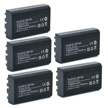 

5PCS 1400mAh NP-800 EN-EL1 Digital Camera Battery For Nikon Coolpix 8700 775 500 990 995 4300 885 4500 880 5400 5700 4800 5000