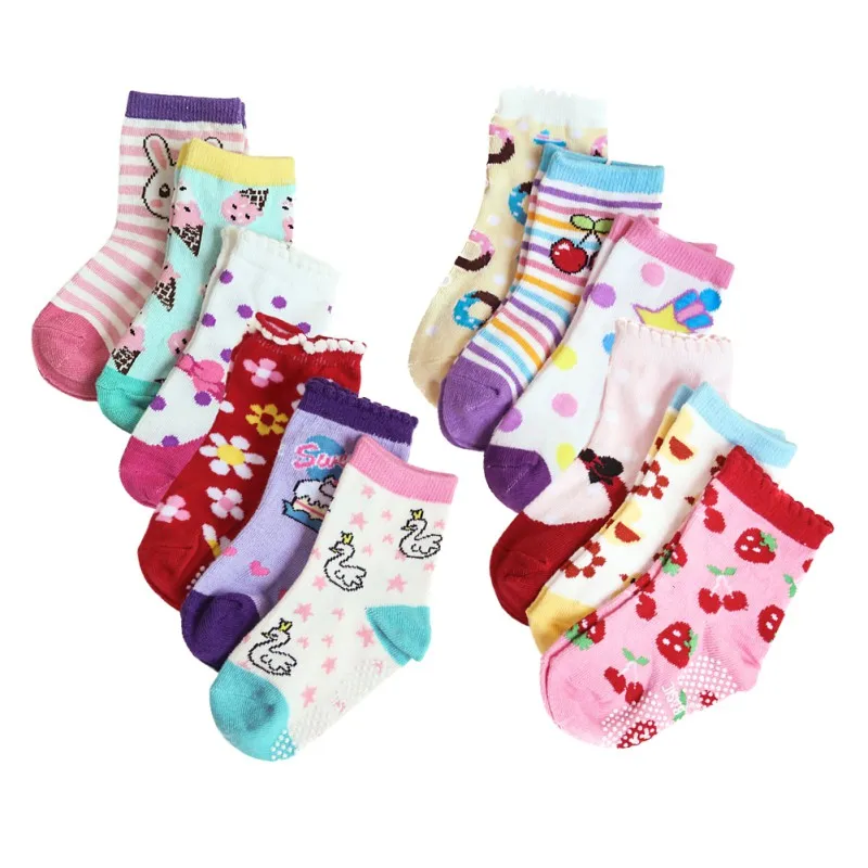 12 пар/лот хлопковые полосатые Детские носки для новорожденных для маленьких мальчиков носки для девочек милые детские носки
