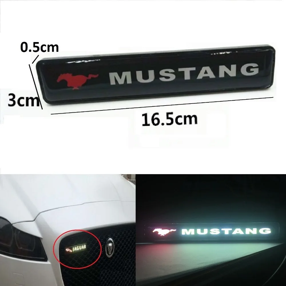 

for MUSTANG Logo LED Light Car Front Grille Badge Fit For All Mustang car