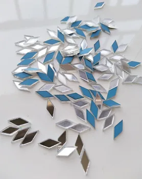 

Pack of 300pcs of Laser Cut Small Acrylic Diamond Mirror without Back Tape 1.5MM thickness ,Mini Diamond Acrylic Mosaic Mirror