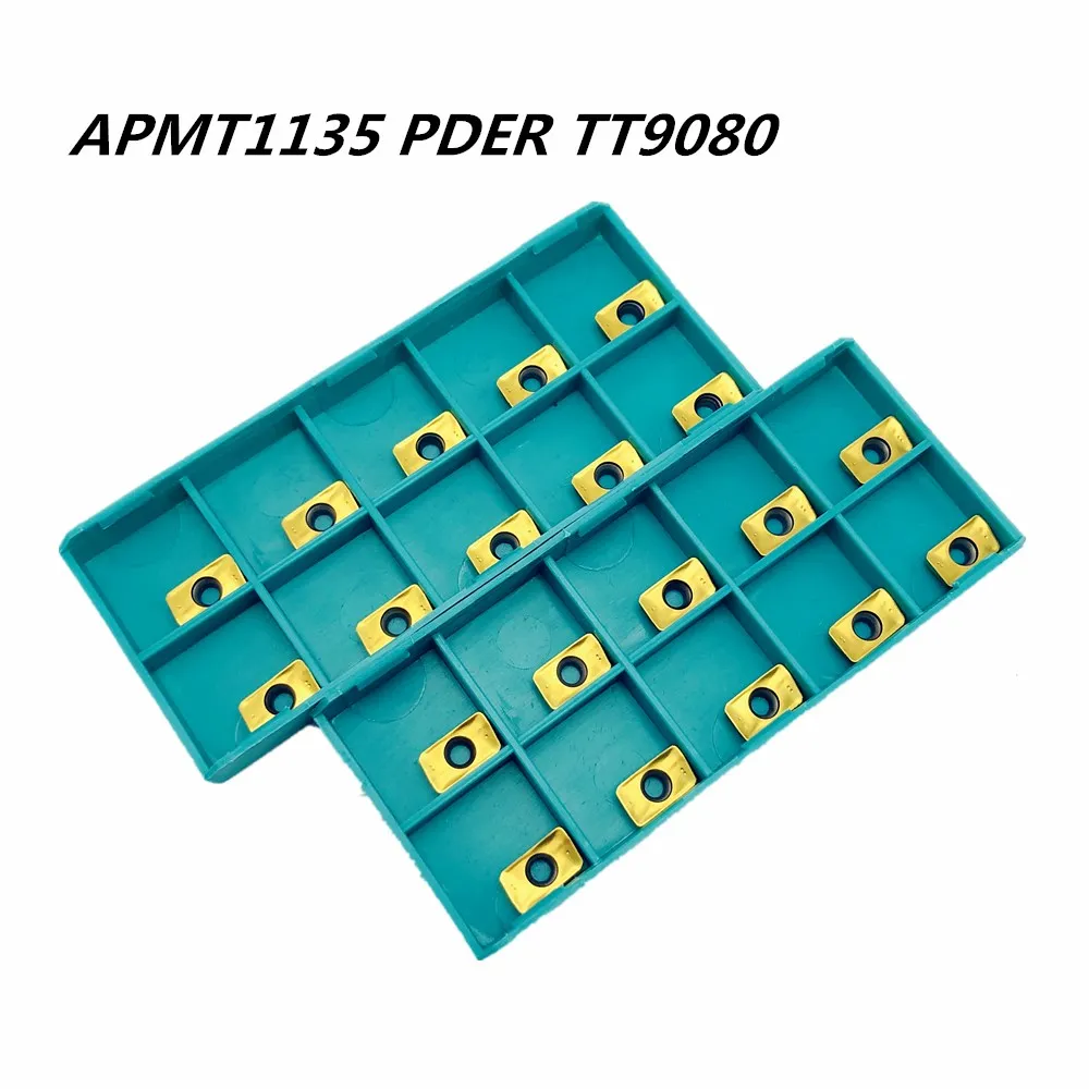 20 шт. токарный инструмент APMT1135PDER TT9080 Высокоточный внутренний фрезерный фрезы твердосплавные инструменты ЧПУ торцевая фреза