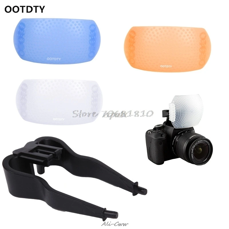 1set New Popup Flash Diffuser Cover For Dslr Slr Camera Canon Nikon 3