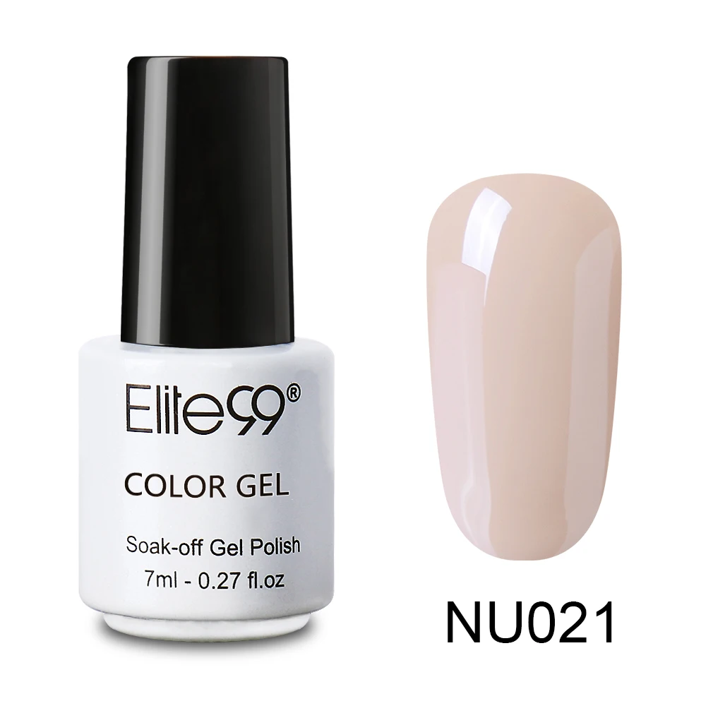 Elite99 Гель-лак для ногтей 7 мл Гибридный гвоздь полуперманентные гель-лаки Soak Off Top телесный цвет Гель-лак для ногтей Vernis - Цвет: NU021