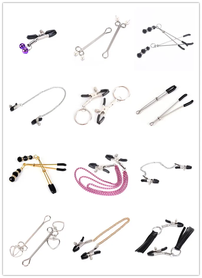 Breast Clip For Women Milk Clip Nipple Clamps With Metal Chain Couples Sex Bdsm Exotic Accessories Nipple Clamps multi styles