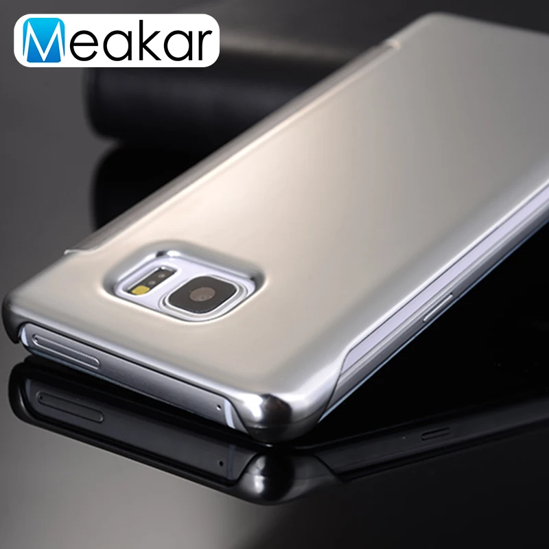 Светоотражающее зеркало 5.7для samsung Galaxy Note 5 чехол для Note5 задней панели сотового