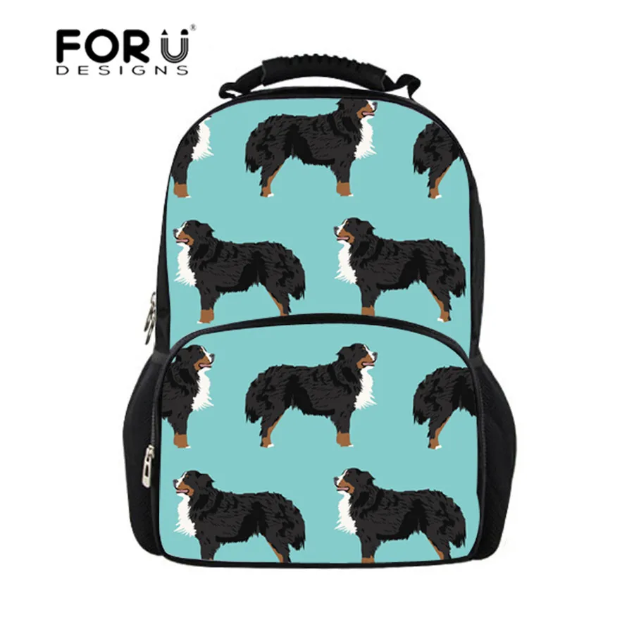 

FORUDESIGNS School Bags Teenager Boys Bernese Dog Animal Prints Schoolbag Female Backpack to School Notebooks Laptop College Bag