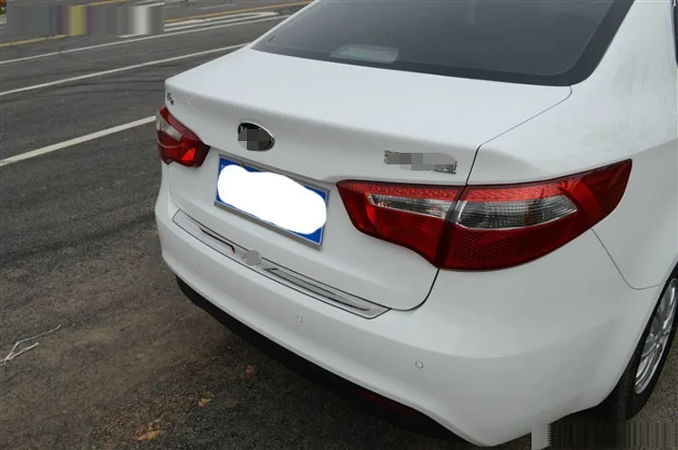 For KIA RIO K2 Sedan 2011 2014 RearGuards Stainless steel car styling Rear bumper protector auto accessories 1pcs Free shipping (5)