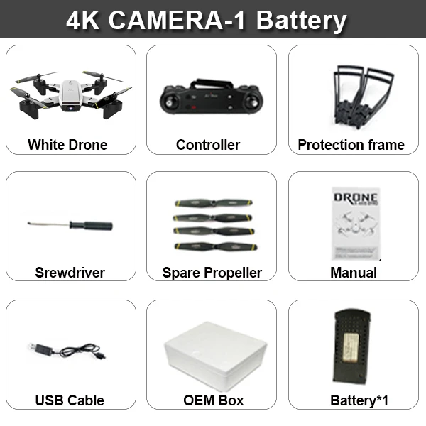 SG700D Радиоуправляемый Дрон с камерой 4K Wifi FPV Квадрокоптер 22 минуты управление временем полета складной Дрон Vs SG900 XS816 SG106 - Цвет: White-4K-1BAT