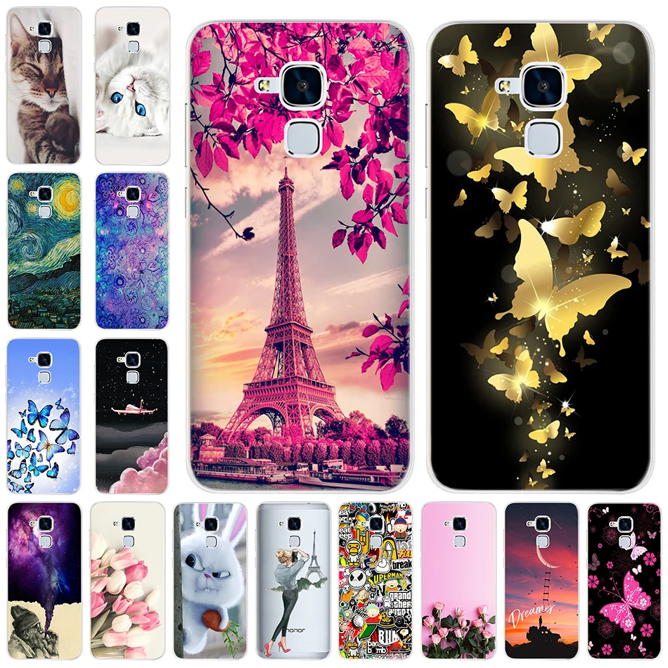 

Cool For Huawei Honor 5C / Honor 7 Lite Case Ultra Thin Soft Silicon Cover For Huawei GT3 Case Pattern For Honor 5C Phone Case