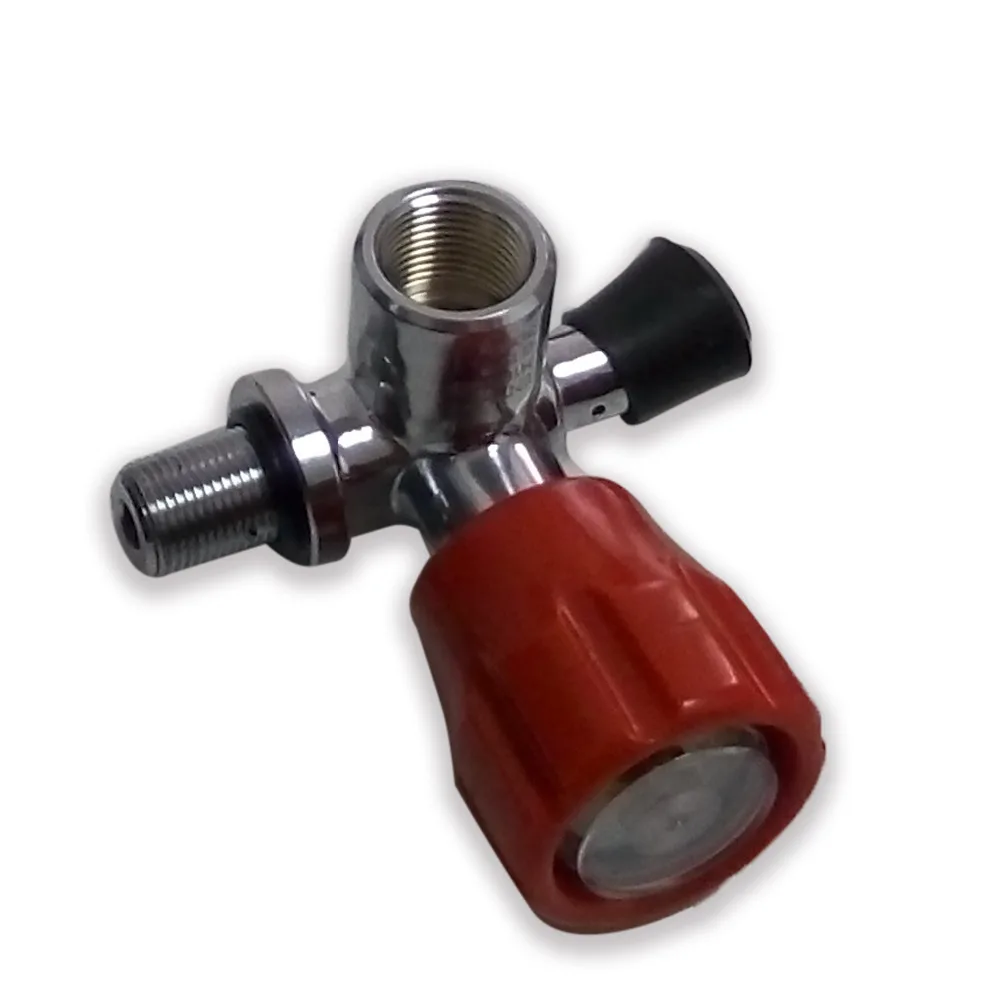 

Safety Red Gauged Valve 300 bar 4500 PSI for Breathing High Pressure Carbon Fiber Tank for PCP Air Gun Hunting or Breathing
