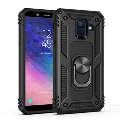 Luxury Armor Soft Shockproof Silicone Bumper Hard Case Cover for A6 Plus 2018 A605 (Black)