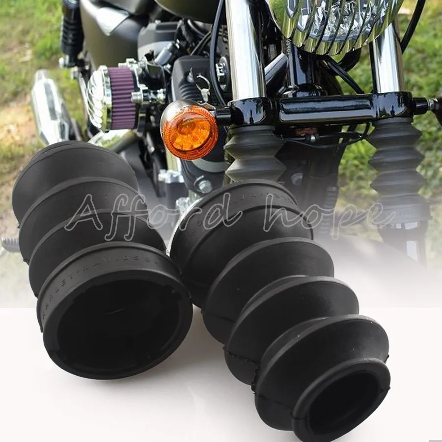 Fork Dust Free Rubber Black Fork Gaiters Gators Boots 39MM Fits For