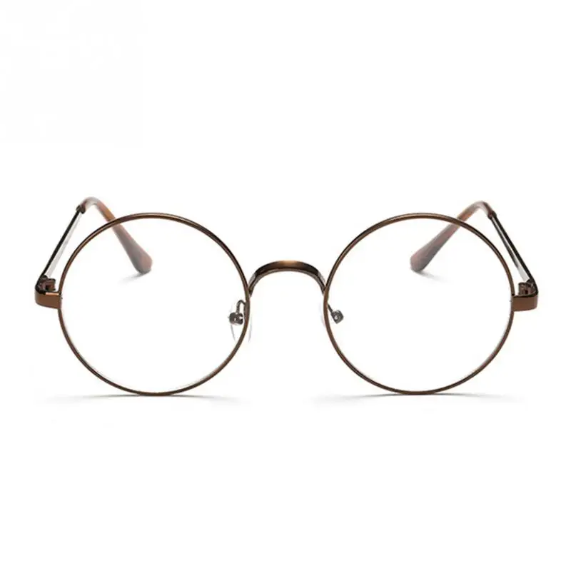 Модные ретро круглые металлические оправы очки прозрачные линзы очки унисекс