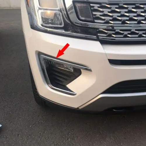 Подходит для 2018 Новый Ford Expedition Хром Передняя противотуманная фара крышка век