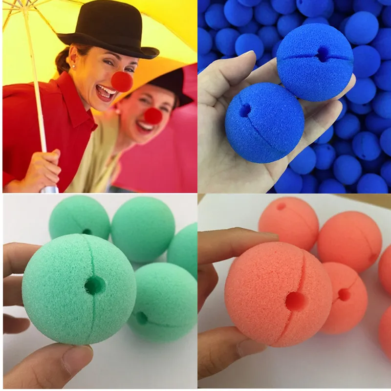 Foam Circus Clown Nose 10pcs For Costume Comic Dress Party Supplies Accessories
