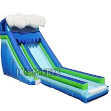 2016 PVC commercial inflatable water slide with pool /inflatable pool slide for kids and adults commercial fun backyard bounce house blow up inflatable water slides with pool for rent