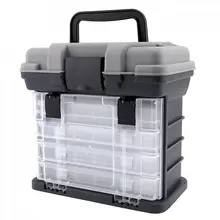 Коробка для рыболовных снастей пластиковая коробка для ловли карпа водостойкая для рыболовных принадлежностей с 4 съемными ящиками для хранения