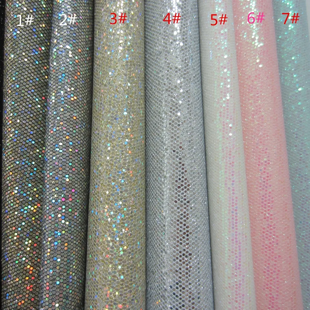 

30cmX134cm Glitter fabric Leather Faux PU Leather For craft christmas DIY bow CN186