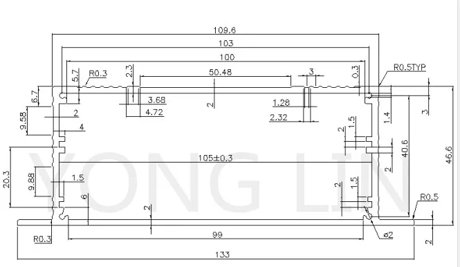 2ks aluminium skříňka 133*47-140mm/shielding shell/car shell/pcb skříňka