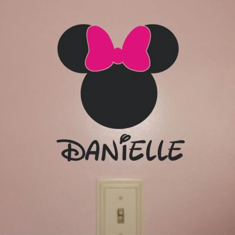 Personalized Name Minnie Mouse VINYL WALL DECAL STICKER 3 Sizesin Wall