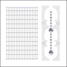 Посеребренная заземленная бусина линия штора занавеска крыльцо делитель занавес украшение спальня гостиная кухня формовочный шар занавес