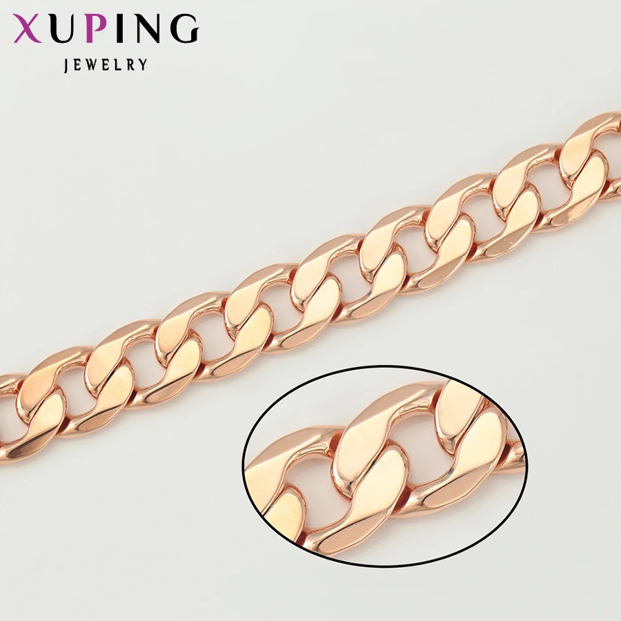 Xuping, модное ожерелье, позолоченное, для мужчин, для мальчиков, большая цепочка, ожерелье, ювелирное изделие, подарок, высокое качество, S11.1/S33.2-42288