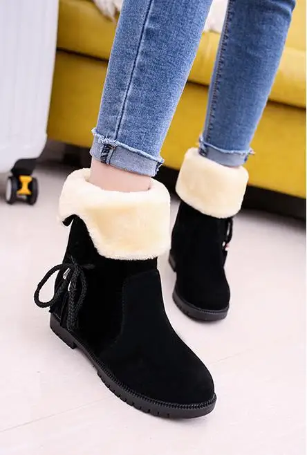 

2018 winter new Korean snow boots short tube plus velvet warm boots
